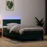 Sommier à lattes de lit et matelas vert foncé 90x210 cm velours 