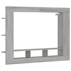 Meuble TV sonoma gris 152x22x113 cm bois d'ingénierie 