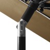 Parasol de jardin à 3 niveaux avec mât en aluminium taupe 3 m 