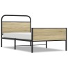 Cadre de lit sans matelas 107x203 cm chêne sonoma 