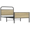 Cadre de lit sans matelas 107x203 cm chêne sonoma 