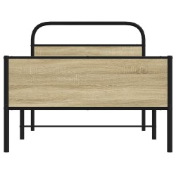 Cadre de lit sans matelas 107x203 cm chêne sonoma 