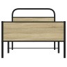 Cadre de lit sans matelas 107x203 cm chêne sonoma 