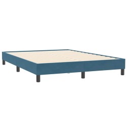 Sommier à lattes de lit sans matelas bleu foncé 140x210 cm 