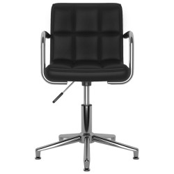 Chaise de bureau pivotante Noir Similicuir 