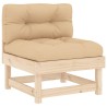 Salon de jardin 4 pcs avec coussins bois massif 