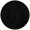 Tapis shaggy PAMPLONA poils longs moderne noir Ø 100 cm 