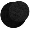 Tapis shaggy PAMPLONA poils longs moderne noir Ø 100 cm 