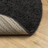 Tapis shaggy PAMPLONA poils longs moderne noir Ø 100 cm 