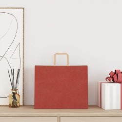 Sacs en papier 250 pcs avec poignées rouge 32x22x24 cm 
