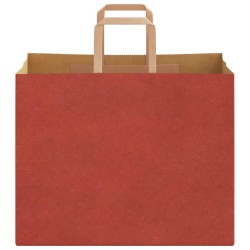 Sacs en papier 250 pcs avec poignées rouge 32x22x24 cm 
