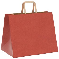 Sacs en papier 250 pcs avec poignées rouge 32x22x24 cm 