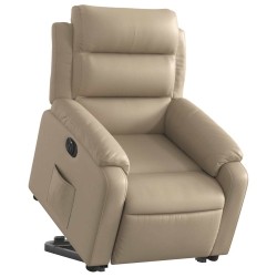 Fauteuil inclinable électrique cappuccino similicuir 