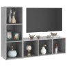 Meubles TV 2 pcs Gris béton 107x35x37 cm Bois d'ingénierie 