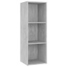 Meubles TV 2 pcs Gris béton 107x35x37 cm Bois d'ingénierie 