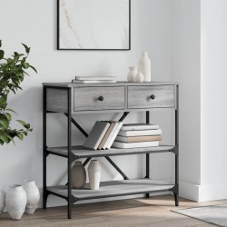 Table console sonoma gris 75x34,5x75 cm bois d'ingénierie 