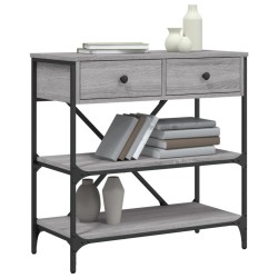 Table console sonoma gris 75x34,5x75 cm bois d'ingénierie 