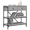 Table console sonoma gris 75x34,5x75 cm bois d'ingénierie 