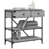 Table console sonoma gris 75x34,5x75 cm bois d'ingénierie 