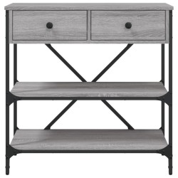 Table console sonoma gris 75x34,5x75 cm bois d'ingénierie 