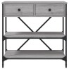 Table console sonoma gris 75x34,5x75 cm bois d'ingénierie 