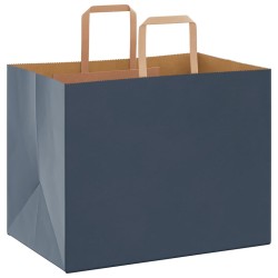 Sacs en papier 250 pcs avec poignées bleu 32x22x24 cm 