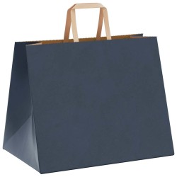 Sacs en papier 250 pcs avec poignées bleu 32x22x24 cm 