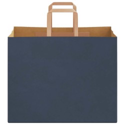 Sacs en papier 250 pcs avec poignées bleu 32x22x24 cm 