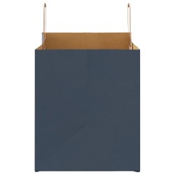 Sacs en papier 250 pcs avec poignées bleu 32x22x24 cm 