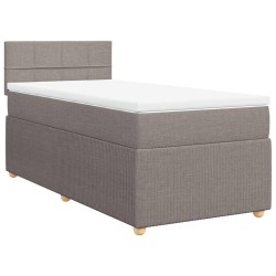 Sommier à lattes de lit avec matelas Taupe 80x200 cm Tissu 