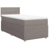 Sommier à lattes de lit avec matelas Taupe 80x200 cm Tissu 