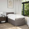 Sommier à lattes de lit avec matelas Taupe 80x200 cm Tissu 