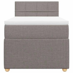 Sommier à lattes de lit avec matelas Taupe 80x200 cm Tissu 