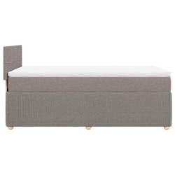 Sommier à lattes de lit avec matelas Taupe 80x200 cm Tissu 