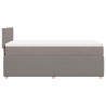 Sommier à lattes de lit avec matelas Taupe 80x200 cm Tissu 