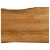 Dessus de table 80x60x3,8 cm bord vivant bois massif manguier 