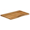 Dessus de table 80x60x3,8 cm bord vivant bois massif manguier 