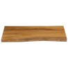 Dessus de table 80x60x3,8 cm bord vivant bois massif manguier 