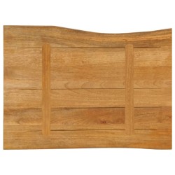Dessus de table 80x60x3,8 cm bord vivant bois massif manguier 