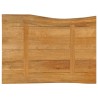 Dessus de table 80x60x3,8 cm bord vivant bois massif manguier 
