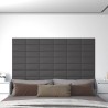 Panneaux muraux 12 pcs Gris 30x15 cm Similicuir 0,54 m² 