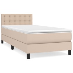 Sommier à lattes de lit avec matelas Cappuccino 90x200 cm 