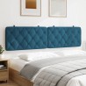 Coussin de tête de lit bleu 200 cm velours 