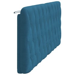 Coussin de tête de lit bleu 200 cm velours 