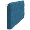 Coussin de tête de lit bleu 200 cm velours 
