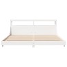 Cadre de lit sans matelas blanc 200x200 cm bois massif de pin 