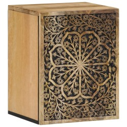 Armoire de salle de bain murale 38x33x48cm bois massif manguier 
