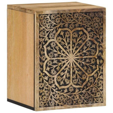 Armoire de salle de bain murale 38x33x48cm bois massif manguier 
