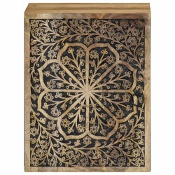 Armoire de salle de bain murale 38x33x48cm bois massif manguier 