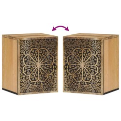 Armoire de salle de bain murale 38x33x48cm bois massif manguier 